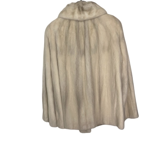 Tourmaline white blonde mink Vtg coat jacket pristine condition pockets collar M - Picture 5 of 14